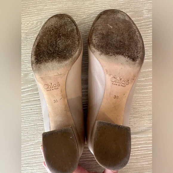 Chloe scalloped sheep waves pump. Size 38, light pastel - Picture 6 of 7